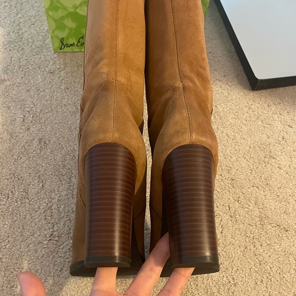 NEW Sam Edelman Camel Suede Boots - Picture 6 of 10